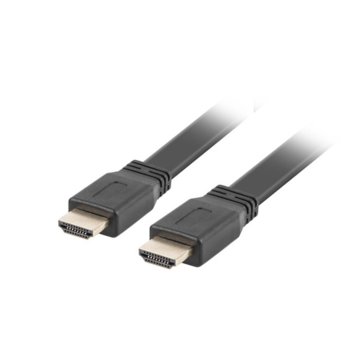 Кабел Lanberg CA-HDMI-21CU-0010-BK, HDMI(м) към HDMI(м), 4К, 1m, черен | JAR Computers Lanberg CA-HDMI-21CU-0010-BK
