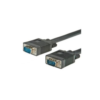 Кабел Roline, VGA(м) към VGA(м), 10m, черен | JAR Computers Roline VGA(м) към VGA(м) 10m S3605-5