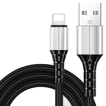 Кабел VCom CU287L, от USB A(м) към Lightning(M), 1m, черен | JAR Computers VCom CU287L