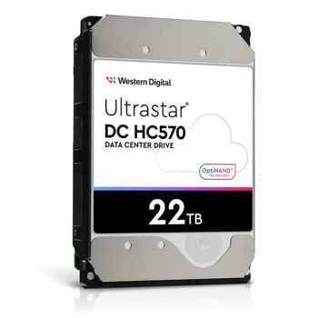 Твърд диск 22TB Western Digital Ultrastar DC HC570 (WUH722222ALE6L4), SATA 6Gb/s, 7200 rpm, 512MB кеш, 3.5" (8.89 cm) | JAR Computers WD Ultrastar DC HC570 WUH722222ALE6L4