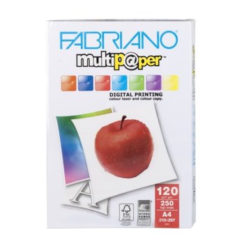Копирна хартия Fabriano Multipaper, A4, 120 g/m2, гланц, 250 листа | JAR Computers Fabriano Multipaper, A4, 120 g/m2, 250 листа