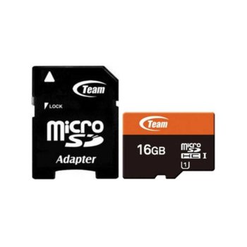 Team Group 16GB MicroSDHC CL10 + Adapter