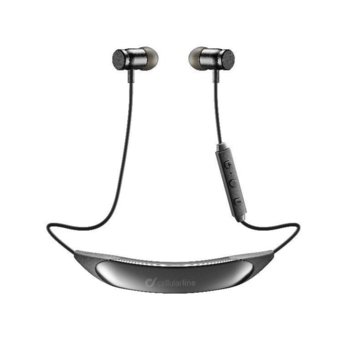 Слушалки Cellular Line Neckband, тип "тапи", безжични(Bluetooth), микрофон, бутон за разговори, до 10 часа време за работа, до 10м обхват, черни | JAR Computers Celular Line Neckband BTNECKBLIGHTK