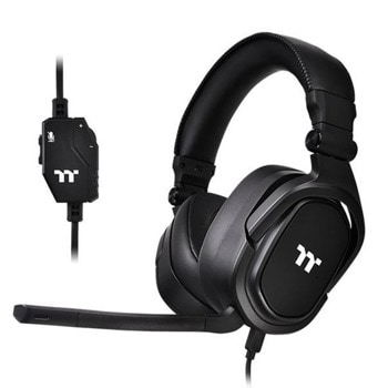 Слушалки Thermaltake Argent H5 (GHT-THF-ANECBK-30), микрофон, гейминг, 50mm говорители, AUX, черен | JAR Computers Ttesports GHT-THF-ANECBK-30