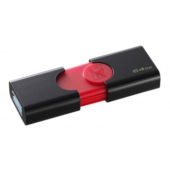 Памет 64GB USB Flash Drive, Kingston DataTraveler 106, USB 3.0, черна | JAR Computers Kingston DataTraveler 106 64GB