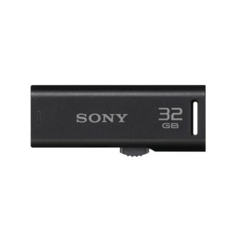 32GB USB Flash, Sony Ultra Mini, черен, USB 2.0