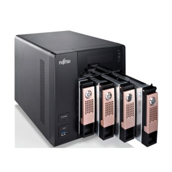 Мрежови диск (NAS) 4TB (4x 1TB) Fujitsu CELVIN® NAS Q800, дву-ядрен Intel Atom D270x 2.1GHz, 512MB RAM, 1GB DDR3, 2x Lan1000, eSATA, VGA, USB 3.0 | JAR Computers Fujitsu CELVIN® NAS Server Q800