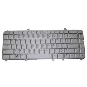 Клавиатура за лаптоп Dell, съвместима със серия Inspiron 1400 1420 1520 1525, сребриста, US/UK, с кирилица | JAR Computers Клавиатура за Inspiron 1400 1420 1520 1525 US/UK