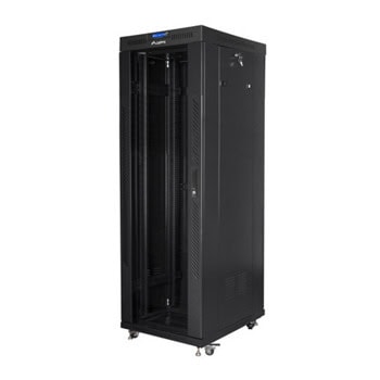 Комуникационен шкаф Lanberg FF01-8037-12BL, 19", 37U, 190.6 x 100 x 80 cm, товароносимост до 1200кг, термостат, черен | JAR Computers Lanberg FF01-8037-12BL