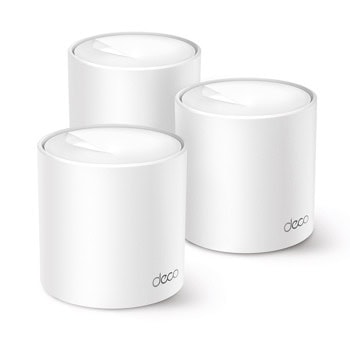Мрежеста система TP-Link Deco X1500 (3-pack), 1500Mbps, 2.4GHz(300Mbps)/5GHz(1200Mbps), Wireless AX, 2x 10/100/1000Mbps LAN/WAN, 2x вътрешни антени | JAR Computers TP-Link Deco X1500(3-pack)