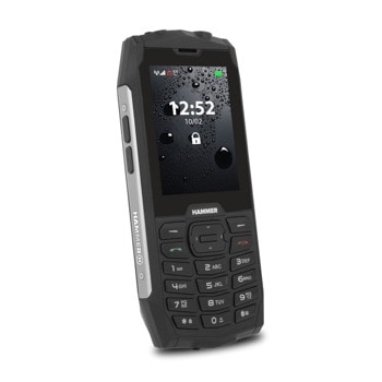GSM MyPhone HAMMER 4 Plus (сив), поддържа 2 SIM карти, 2.8" (7.11 cm) TFT дисплей, MediaTek MT6276A, 64MB RAM, 128MB Flash памет (+microSD слот), 2.0 MPix камера, 173g | JAR Computers MyPhone HAMMER 4 Plus