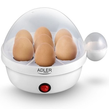 Яйцеварка Adler AD 4459, 450W, за 7 яйца, автоматично изключване със сигнал, бяла image