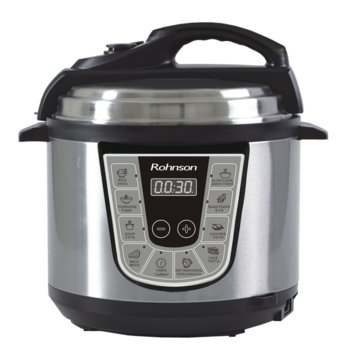 Мултифункционален уред за готвене Rohnson R 2816, 1000W, 8 програми за готвене, 24-часов таймер, инокс image