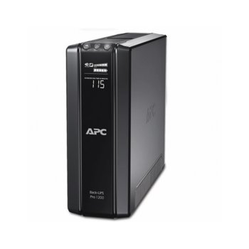 UPS APC Power-Saving Back-UPS Pro 1200 в комплект с разклонител APC Essential SurgeArrest 5, 1200VA/720W, Line Interactive | JAR Computers APC Power-Saving Back-UPS Pro 1200 and PME5U2B-GR