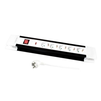 Разклонител LogiLink LPS211, 5 гнезда, 3м кабел, защита от деца, бял | JAR Computers LogiLink LPS211
