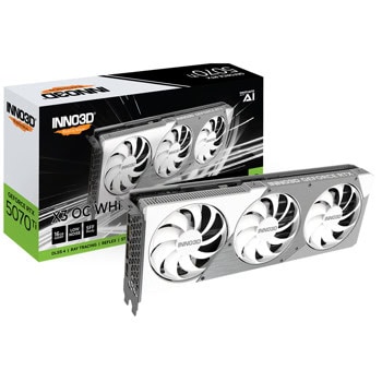 Видео карта Nvidia GF RTX 5070 Ti, 16GB, Inno3D X3 White, OC, PCI-E 5.0, GDDR7, 256-bit, DisplayPort, HDMI | JAR Computers Inno3D GF RTX 5070 Ti X3 OC White