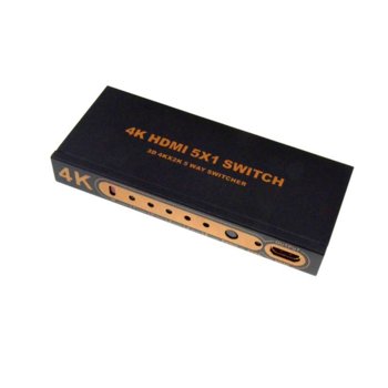 HDMI суич Privileg 4KDK305, от 5x HDMI(ж) към 1x HDMI(ж), 3D Ready, дистанционно управление, 1 устройство image