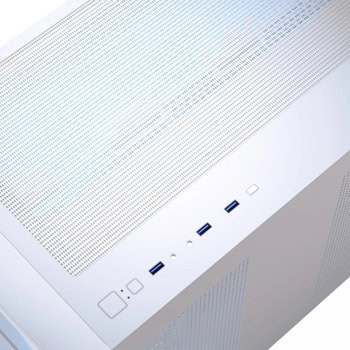 Кутия AeroCool P300C-G-WT-v1 бяла