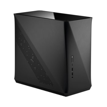 Кутия Fractal Design Era, ITX, 1x USB 3.1 Gen2 Type C, 2x USB 3.0, горен панел от закалено стъкло, черна, без захранване | JAR Computers Fractal Design Era Carbon ITX FD-CA-ERA-ITX-BK