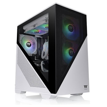 Кутия Thermaltake Divider 170 TG ARGB Snow, mATX/Mini-ITX, 2x USB 3.0, 2x ARGB 120mm вентилатора, с прозорец, бяла, без захранване | JAR Computers Thermaltake Divider 170 TG ARGB Snow