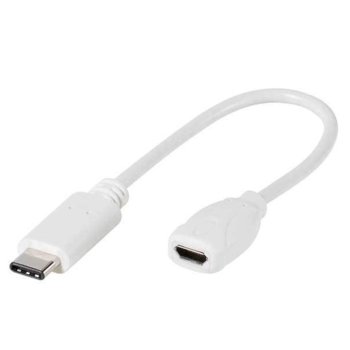 Vivanco USB TypeC(м) към MicroB(ж) 45285