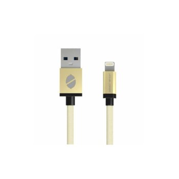 Кабел ZeroLemon USB A(м) към USB Lightning, 1m, златист | JAR Computers ZeroLemon USB A(м) to USB Lightning 1m Y328
