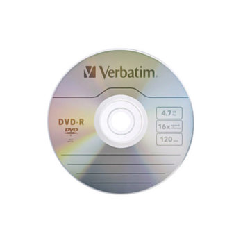 Оптичен носител DVD-R media 4.7GB Verbatim, x16 image
