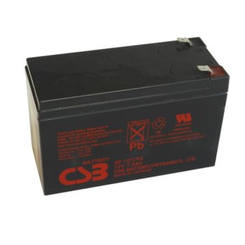 Акумулаторна батерия CSB, 12V, 7.2Ah, F2 конектори | JAR Computers Акумулаторна батерия CSB, 12V, 7Ah