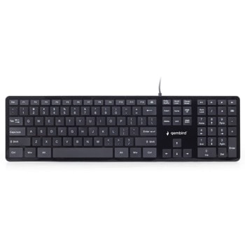 Клавиатура Gembird KB-MCH-02, жична, slim дизайн, черна, USB | JAR Computers Клавиатура Gembird KB-MCH-02 black