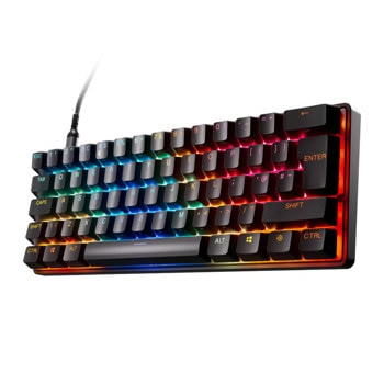 Клавиатура SteelSeries Apex Pro Mini Gen 3, механична, OmniPoint 3.0 Adjustable HyperMagnetic суичове, гейминг, RGB подсветка, UK подредба, черна, USB | JAR Computers SteelSeries Apex Pro Mini Gen 3 UK Layout 64914