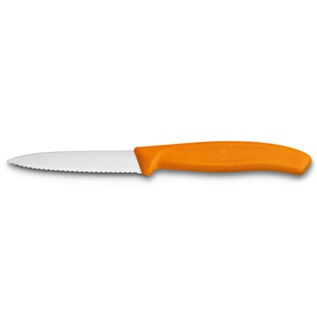 Кухненски нож Victorinox Swiss Classic, за плодове, назъбено острие, 8 см, оранжев | JAR Computers Victorinox Swiss Classic 6.7636.L119