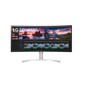 Монитор LG 38WN95C-W, 38" (96.52 cm) IPS панел, 144Hz, QHD, 1ms, 450cd/m2, DisplayPort, HDMI, Thunderbolt image
