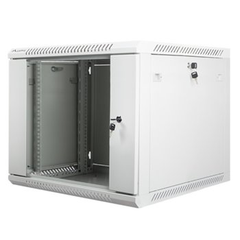 Комуникационен шкаф Lanberg WF01-6609-10S, 19", 9U, 600 x 600 x 507, сив | JAR Computers Lanberg WF01-6609-10S