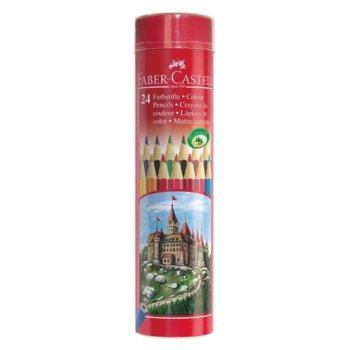 Faber-Castell Моливи Замък 24 цвята в цилиндър