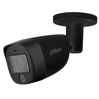 HDCVI камера Dahua HAC-HFW1200CM-IL-A-0280B-S6 - Black, насочена "bullet" камера, 2MPix(1920x1080@30fps), 2.8mm обектив, IR осветеност (до 20m), външна IP67 | JAR Computers Dahua HAC-HFW1200CM-IL-A-0280B-S6 - Black