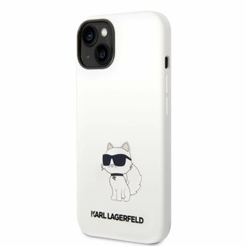 Liquid Silicone Choupette NFT за iPhone 14 бял