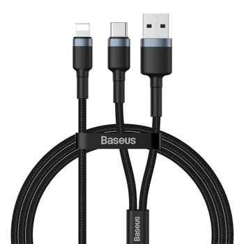 Baseus Cafule USB + USB-C to Lightning Cable