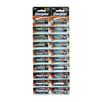 Алкална батерия Energizer, 1.5V, 20 бр.