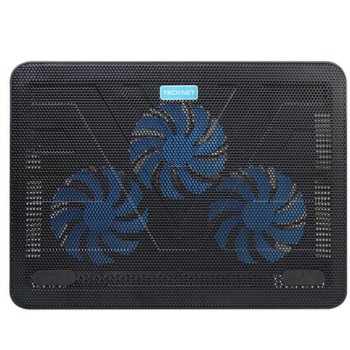 Охлаждаща поставка за лаптоп TeckNet N8 за Mac и преносими компютри, ергономична, 3 големи вентилаторa, черна image