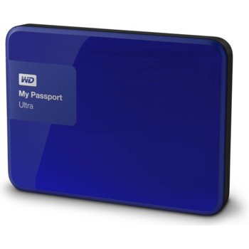 Твърд диск 2TB WD MyPassport Ultra (син), външен, 2.5"(6.35 cm), USB3.0 | JAR Computers 2TB HDD USB 3.0 MyPassport Ultra Blue