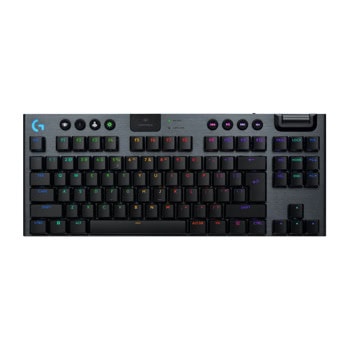 Клавиатура Logitech G915 X Lightspeed TKL Clicky (920-012757), жична/безжична, механична, гейминг, RGB подсветка, US подредба, черна, USB, Bluetooth | JAR Computers Logitech 920-012757
