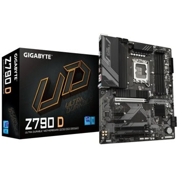 Дънна платка Gigabyte Z790 D, Z790 LGA1700, DDR5, PCI-E 5.0 (DP&HDMI), 3x M.2, 4x SATA 6Gb/s, 1x USB 3.2 Gen 2 Type-C, 1x USB 3.2 Gen 2 Type-A, 2.5GbE LAN, ATX | JAR Computers Gigabyte Z790 D (rev 1.0)
