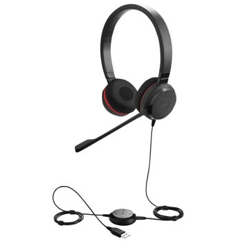 Слушалки Jabra Evolve 30 II MS Duo, микрофон, контролер за повиквания, USB/3.5mm жак, черни | JAR Computers Jabra EVOLVE 30 II MS Duo