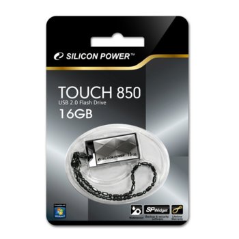 Памет 16GB USB Flash, Silicon Power USB 2.0 Touch 850 Titanium | JAR Computers Silicon Power SP016GBUF2850V1T