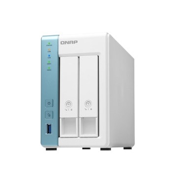 Мрежови диск (NAS) Qnap TS-231K, четириядрен Alpine AL214 1.7GHz, без твърд диск, 2x 3.5" SATA, 1GB RAM, 2x LAN 10/100/1000, 3x USB | JAR Computers Qnap TS-231K