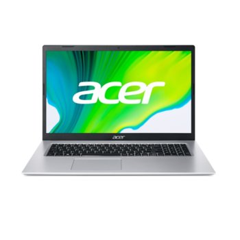 Лаптоп Acer Aspire 3 A317-33 (NX.A6TEX.005-8GB)(сребрист), четириядрен Jasper Lake Intel Celeron N5100 1.1/2.8 GHz, 17.3" (43.94 cm) HD+ Anti-Glare Display, (HDMI), 8GB DDR4, 256GB SSD, 1x USB 3.1, No OS | JAR Computers Acer Aspire 3 A317-33 NX.A6TEX.005-8GB