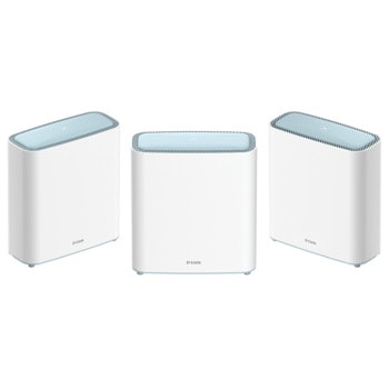 Мрежеста система D-Link EAGLE PRO AI AX3200, 3200Mbps, 2.4GHz (800 Mbps)/ 5 GHz (2400 Mbps), 2x 10/100/1000, 1x 10/100/1000, 3 pack | JAR Computers D-Link EAGLE PRO AI AX3200 Mesh Systems - 3 Pack