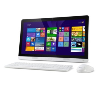 Настолен компютър 19.5" (49.53 cm) PC Acer Aspire ZC-606 (DQ.SUREX.001), HD LED екран, четириядрен Intel Celeron J1900 2.00/2.41GHz, 4GB RAM, 500GB HDD, WiFi 802.11n, Windows 8.1, клавиатура & мишка, 2г. | JAR Computers Acer Aspire ZC-606 DQ.SUREX.001
