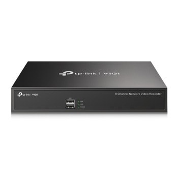 IP видеорекордер TP-Link VIGI NVR1008H, 8 канала, H.265+/H.265/H.264+/H.264, 1x SATA III (до 10TB), 2x USB 2.0, 1x LAN 10/100Mbps, 1x HDMI, 1x VGA | JAR Computers 8-канален NVR TP-Link VIGI NVR1008H