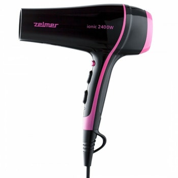 Сешоар Zelmer ZHD8360, 2400W, 2 степени на скоростта, 3 температурни настройки, йонизатор, черен | JAR Computers Zelmer ZHD8360
